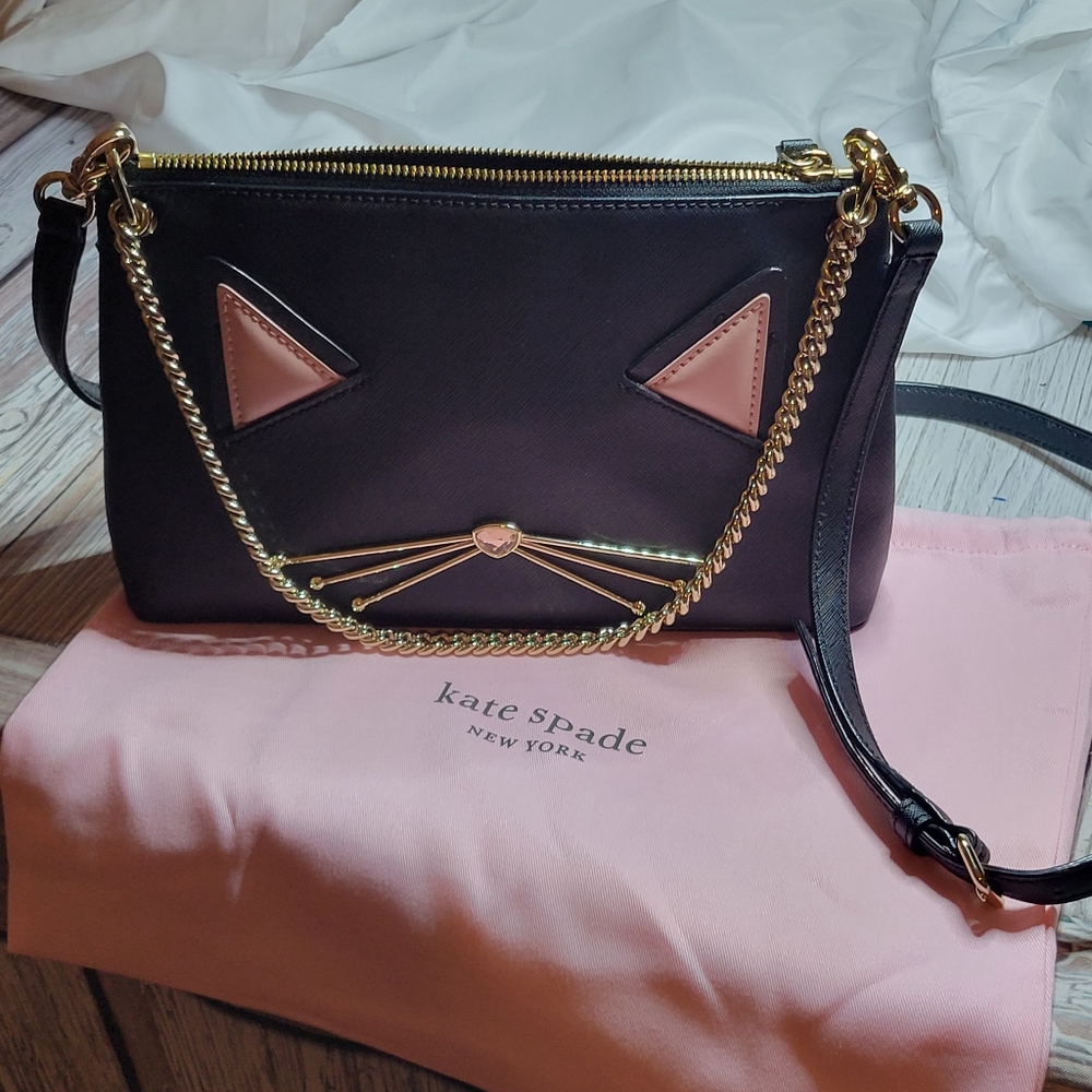 Kate Spade Jazz Things Up River Cat Crossbody with Dustbag